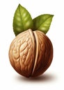 Walnut Illustration Vector: Hyper-realistic Details With Clever Humor