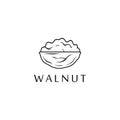 Walnut Logo Template Isolated White Background