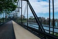 Walnut Street Bridge In Harrisburg, Pennsylvania Leading to City Royalty Free Stock Photo