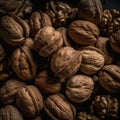 Walnut super close shot still life pattern wall art background water drops