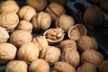 Walnut on the table