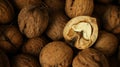 Walnut, walnuts in shell, brown, fresh walnut, diet