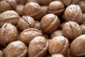 Walnuts background a lot in the shell Royalty Free Stock Photo