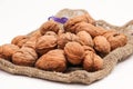 Walnuts in a bag Royalty Free Stock Photo