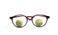 Walnuts behind the Glasses