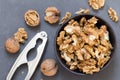 Walnuts in bowl Royalty Free Stock Photo