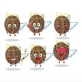 Walnuts cartoon designs as a cute angel character Royalty Free Stock Photo