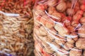 Walnuts in Clear plastic bag. Royalty Free Stock Photo