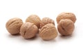 Walnuts close-up, isolated on white background Royalty Free Stock Photo