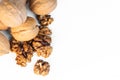 Walnuts closeup on white Royalty Free Stock Photo