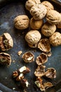 Walnuts Cracked Shells Royalty Free Stock Photo