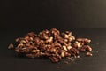 Walnuts on dark background Royalty Free Stock Photo
