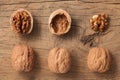 Walnuts Healthy Fruit Rustic Still Life Royalty Free Stock Photo