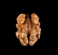 Walnuts isolated on black background Royalty Free Stock Photo