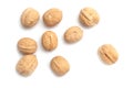 Walnuts isolated white background Royalty Free Stock Photo