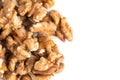 Walnuts isolated on white background with copy space for your text Royalty Free Stock Photo