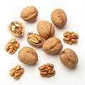 Walnuts isolated on white background Royalty Free Stock Photo