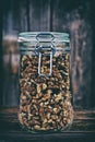 Walnuts in a jar Royalty Free Stock Photo