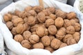 Walnuts on a market Royalty Free Stock Photo