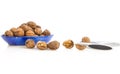 Walnuts and nutcracker Royalty Free Stock Photo