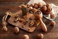 Walnuts closeup detail Royalty Free Stock Photo