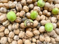 Walnuts opened the shell and the collected Royalty Free Stock Photo