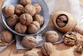Walnuts closeup detail Royalty Free Stock Photo