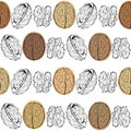 Walnuts. Seamless pattern.