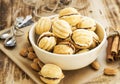 Walnuts Shape Cookies with Chocolate Filling