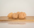 Walnuts on a wooden board Royalty Free Stock Photo