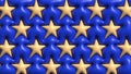 Background wallpaper blue 3d stars design illustration. Royalty Free Stock Photo