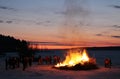 Walpurgis Night in LuleÃÂ¥ Royalty Free Stock Photo