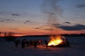 Walpurgis Night in LuleÃÂ¥ Royalty Free Stock Photo