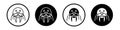Walrus thin line vector icon set Royalty Free Stock Photo