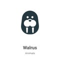 Walrus vector icon on white background. Flat vector walrus icon symbol sign from modern animals collection for mobile concept and Royalty Free Stock Photo