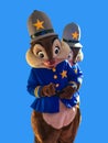 Chip and Dale Disney Characters on Blue Background