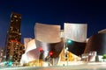 Walt Disney Concert Hall in Los Angeles, California at night