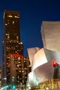 Walt Disney Concert Hall in Los Angeles, California at night