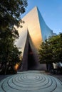 The Garden of Walt Disney Concert Hall in Downtown Los Angeles, California Royalty Free Stock Photo