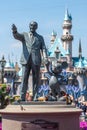 Walt Disney and Mickey Mouse statue at Disneyland Royalty Free Stock Photo