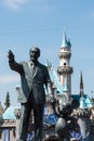 Walt Disney and Mickey Mouse statue at Disneyland Royalty Free Stock Photo