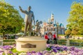 Walt Disney and Mickey Mouse Statue at Disneyland Park