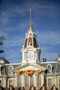 Walt Disney World Main Street USA City Hall in fall Royalty Free Stock Photo