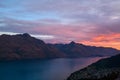 Walter Peak and Cecil Peak above Lake Wakatipu in Queenstown