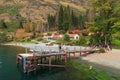 Walter Peak Farm, a tourist attraction beside Lake Wakatipu, New Zealand Royalty Free Stock Photo