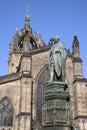 Walter Scott Statue by Bohem, Royal Mile; Lawnmarket; Edinburgh; Scotland Royalty Free Stock Photo