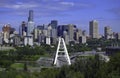 The Walterdale Bridge with the view of downtown Edmonton, Alberta, Canada Royalty Free Stock Photo
