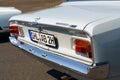 A Opel Rekord C 1700. Rear view of the trunk, bumper and taillights.