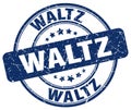 waltz blue stamp Royalty Free Stock Photo