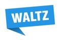 waltz speech bubble. waltz ribbon sign. Royalty Free Stock Photo